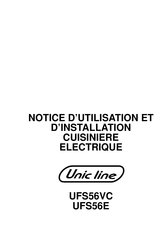 unic line UFS56VC Notice D'utilisation Et D'installation