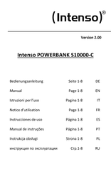 Intenso POWERBANK S10000-C Mode D'emploi