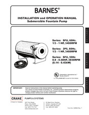 CRANE PUMPS & SYSTEMS BARNES SFU102 Manuel D'installation Et D'exploitation