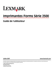 Lexmark Forms 2580 Guide De L'utilisateur