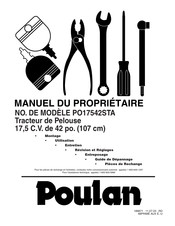 Poulan PO17542STA Manuel Du Propriétaire