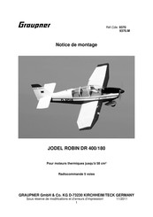 GRAUPNER JODEL ROBIN DR 400/180 Notice De Montage