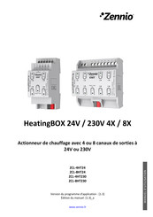 Zennio KNX HeatingBOX 24V ZCL-8HT24 Manuel D'utilisation