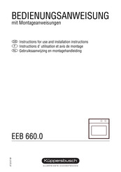 Kuppersbusch EEB 660.0 Instructions D'utilisation Et Avis De Montage