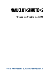 Volvo Penta D9 Série Manuel D'instructions