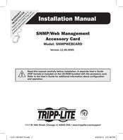 Tripp-Lite SNMPWEBCARD Manuel D'installation