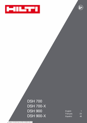 Hilti DSH 700 Mode D'emploi Original