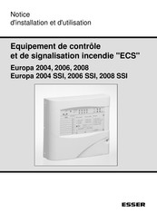 Esser Europa 2008 SSI Notice D'installation Et D'utilisation