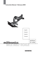 Siemens milltronics MCS BELT SCALE Manuel D'utilisation