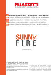 Palazzetti SUNNY FIRE Manuel D'installation Et D'entretien