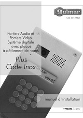 golmar Plus Code Inox Manuel D'installation