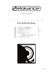 elokance ELO-SUB15A Mono Manuel Utilisateur