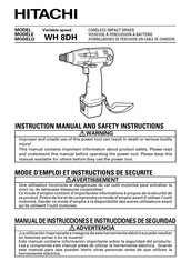 Hitachi WH 8DH Mode D'emploi Et Instructions De Securite