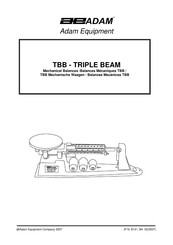 Adam Equipment TBB 2610S Mode D'emploi