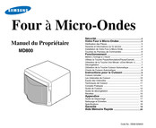 Samsung MD800 Manuel Du Propriétaire