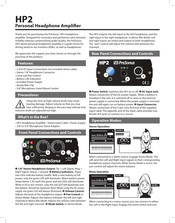 PRESONUS HP2 Mode D'emploi