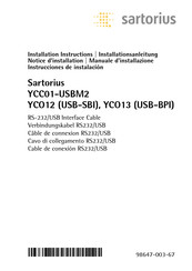 Sartorius YCO13-USB-BPI Notice D'installation