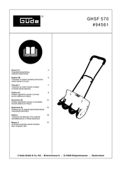 Güde GHSF 570 Traduction Du Mode D'emploi D'origine