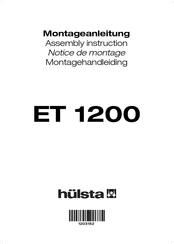 Hülsta ET 1200 Notice De Montage