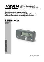 KERN PFB-A08 Notice D'utilisation