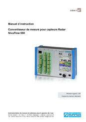 Nivus NivuFlow 550 Manuel D'instruction