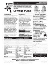 Blue Angel Pumps BCAPSE50 Instructions D'utilisation