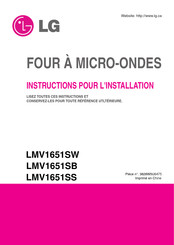 LG LMV1651SS Instructions Pour L'installation
