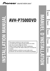 Pioneer AVH-P7500DVD Manuel D'installation