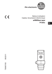 IFM Electronic efector500 PF265 Série Notice D'utilisation