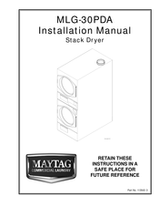 Maytag MLG-30PDA Manuel D'installation