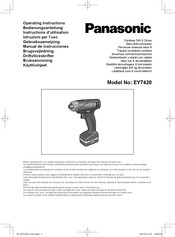 Panasonic EY7420 Instructions D'utilisation