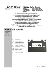 KERN DE-A11-N Notice D'installation