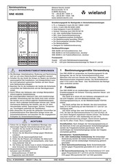 Wieland SNE 4028S Mode D'emploi