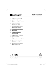 EINHELL 11016 Instructions D'origine