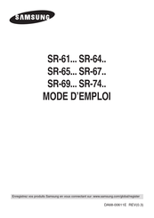 Samsung SR-67 Mode D'emploi