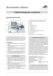 3B SCIENTIFIC PHYSICS U10050 Instructions D'utilisation