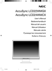 NEC AccuSync LCD22WMGX Manuel Utilisateur
