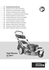 Güde High Wheeler ST 460 T Traduction Du Mode D'emploi D'origine