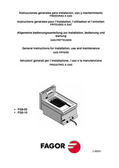 Fagor FG6-05 Instructions Pour L'installation, L'utilisation Et L'entretien