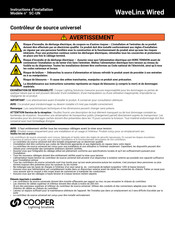 Cooper WaveLinx Wired SC-UN Instructions D'installation