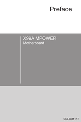 MSI X99A MPOWER Mode D'emploi