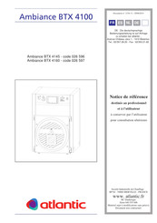 Atlantic Ambiance BTX 4100 Série Manuel De L'utilisateur