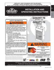 Napoleon GD82PT-TE Instructions D'installation Et D'opération