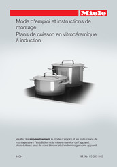 Miele KM 6345-1 Mode D'emploi Et Instructions De Montage