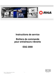 RNA ESG 2000 Instructions De Service