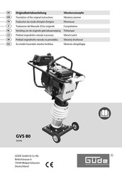 Güde GVS 80 Traduction Du Mode D'emploi D'origine