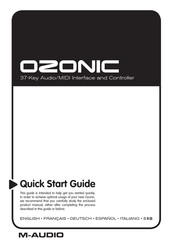 M-Audio OZONIC Guide De Démarrage Rapide