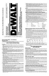 DeWalt DW004 Guide D'utilisation