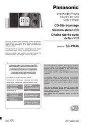 Panasonic SC-PM46 Mode D'emploi