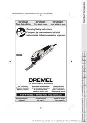 Dremel Multi-Max MM40 Consignes De Fonctionnement/Sécurité
